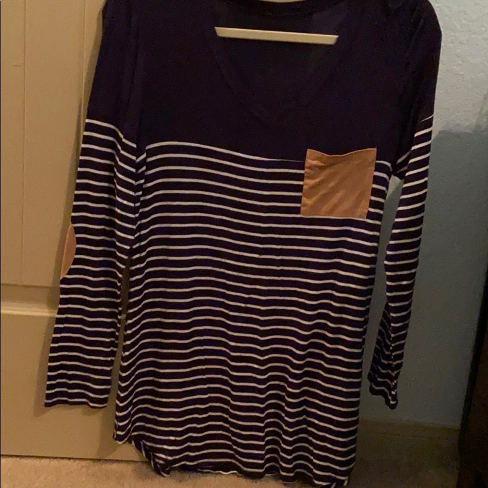 Navy striped tunic